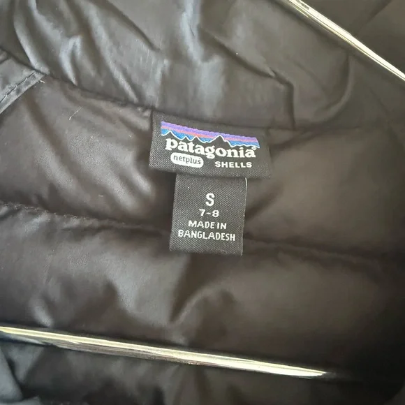 Patagonia Black Kids Puffer Jacket Sz S - Picture 2 of 5